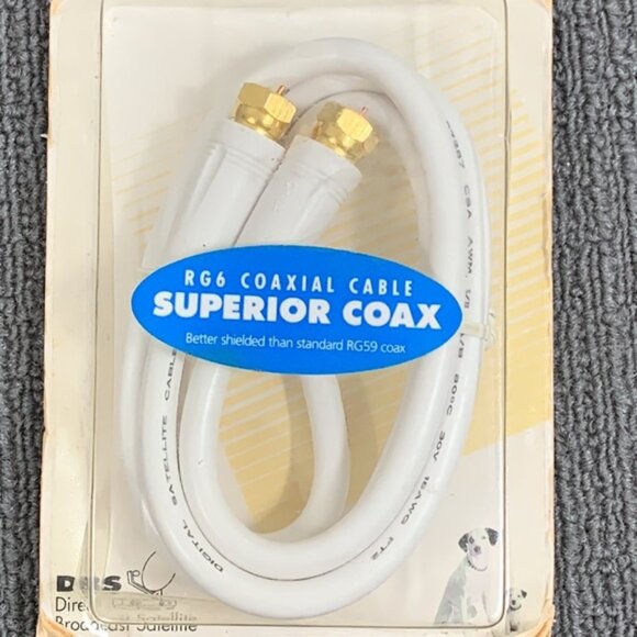 Lot of 2 RCA 3 Ft. RG6 Coaxial Cable Video for Digital & Analog Signals VH603WH - Picture 8 of 12